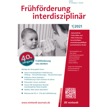 Frühförderung interdisziplinär 1/2021