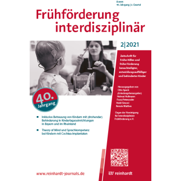 Frühförderung interdisziplinär 2/2021