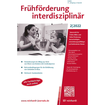 Frühförderung interdisziplinär 2/2022