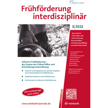 Frühförderung interdisziplinär 3/2022