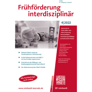 Frühförderung interdisziplinär 4/2022