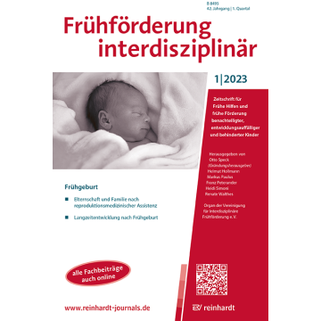 Frühförderung interdisziplinär 1/2023