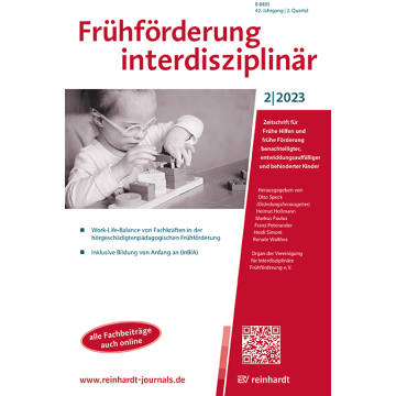 Frühförderung interdisziplinär 2/2023