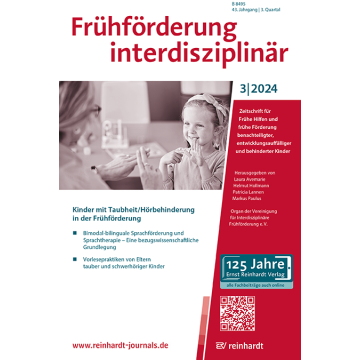 Übersichtsarbeit: Bimodal-bilinguale Sprachförderung und Sprachtherapie - eine bezugswissenschaftliche Grundlegung