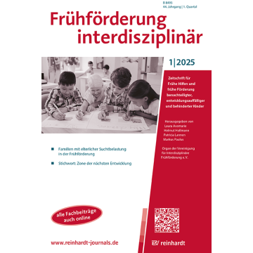 Frühförderung interdisziplinär 1/2025