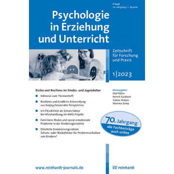 Psychologie in Erziehung und Unterricht 1/2023