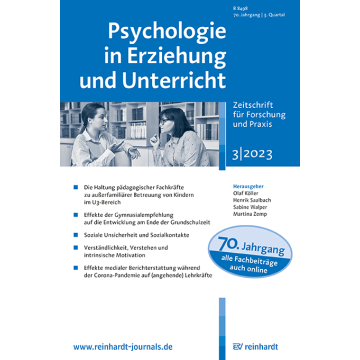 Empirische Arbeit: Effekte der Gymnasialempfehlung auf die Entwicklung von Kompetenzerleben, Interesse und Lernverhalten am Ende der Grundschulzeit: Mehr als eine Frage der Leistung?