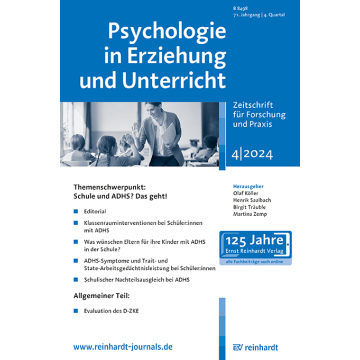 Psychologie in Erziehung und Unterricht 4/2024