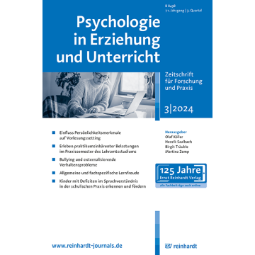 Psychologie in Erziehung und Unterricht 3/2024